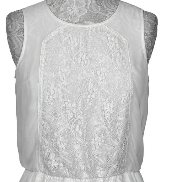 Chic par by Jacob Lace Panel Front Sheath Dress White Women 4 NWT Bridal Shower - Picture 5 of 10